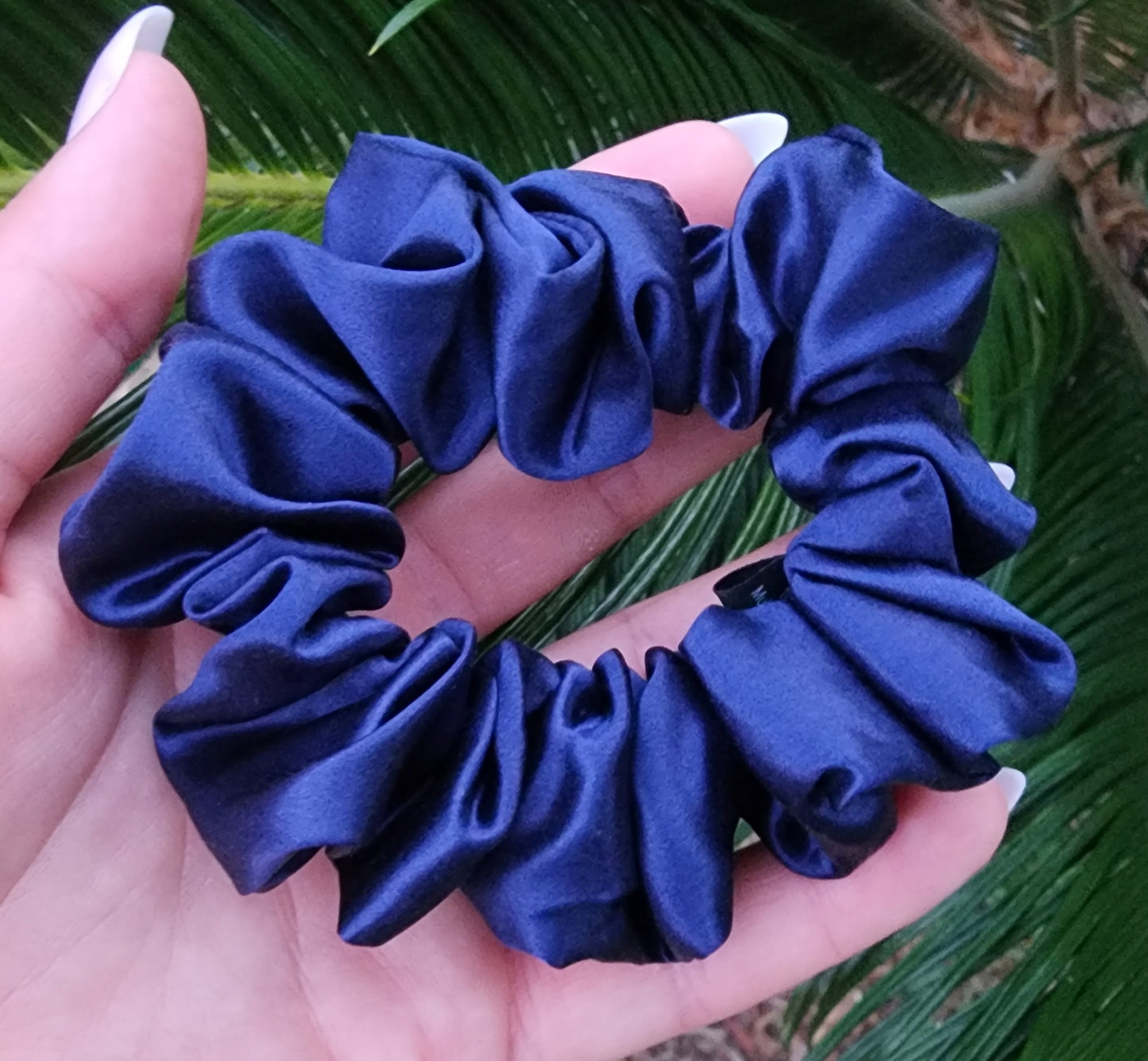 Midnight Tide Classic Mulberry Silk Scrunchie