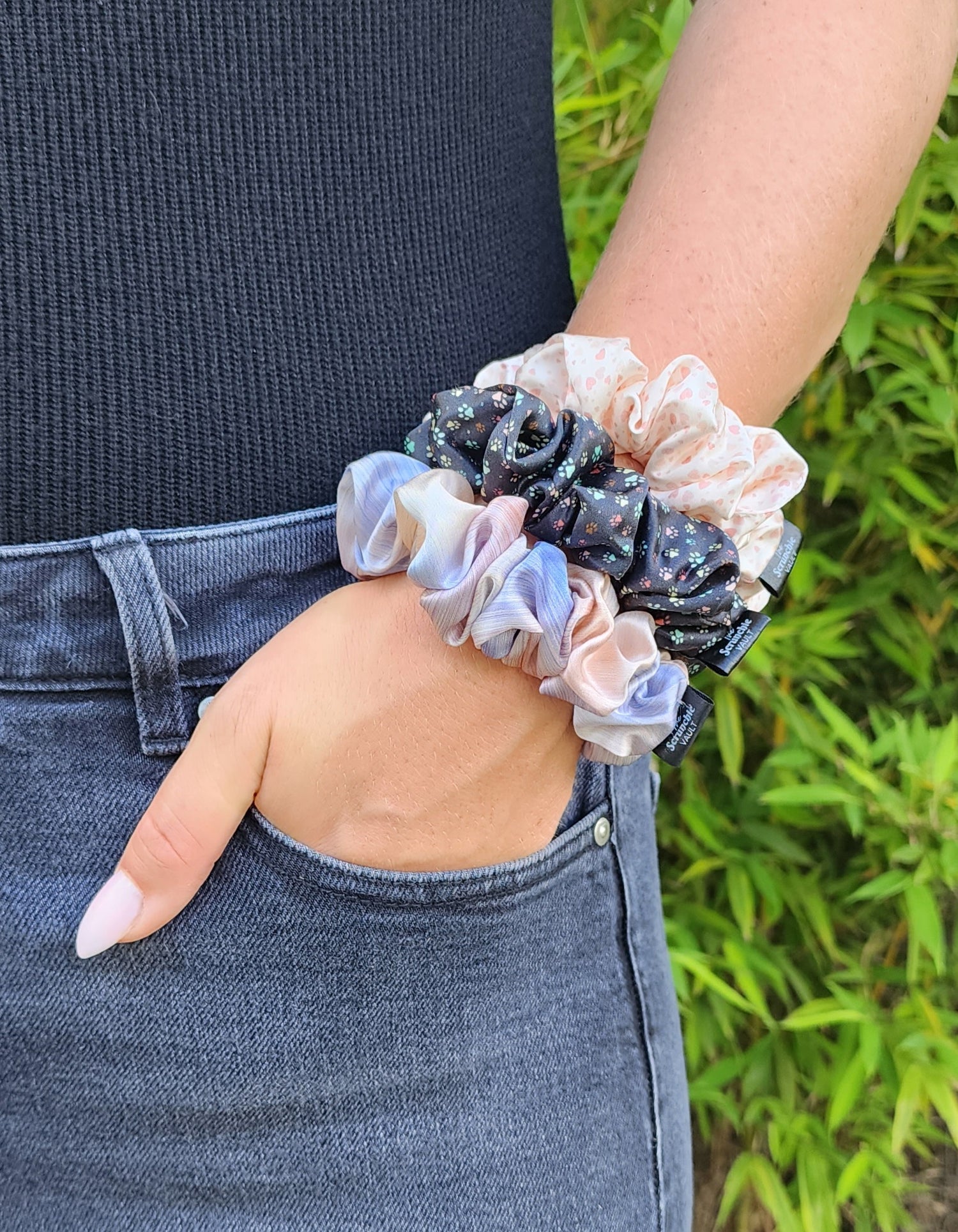 Printed Silk Scrunchies