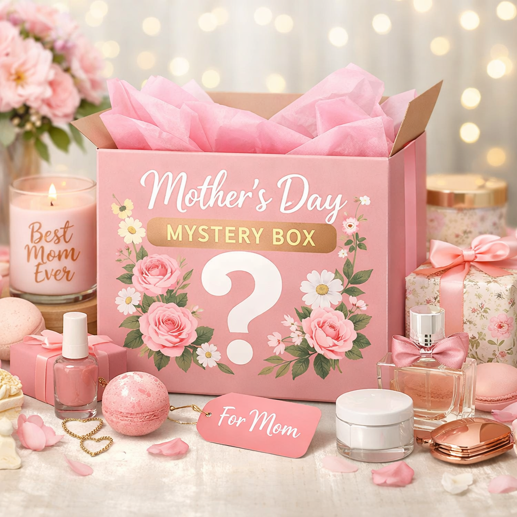 Mothers day Mystery Box with items to spoil mums for mothers day 